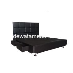 Divan Ukuran 120 - DIVAN 2 LACI NA 003 / Black / White